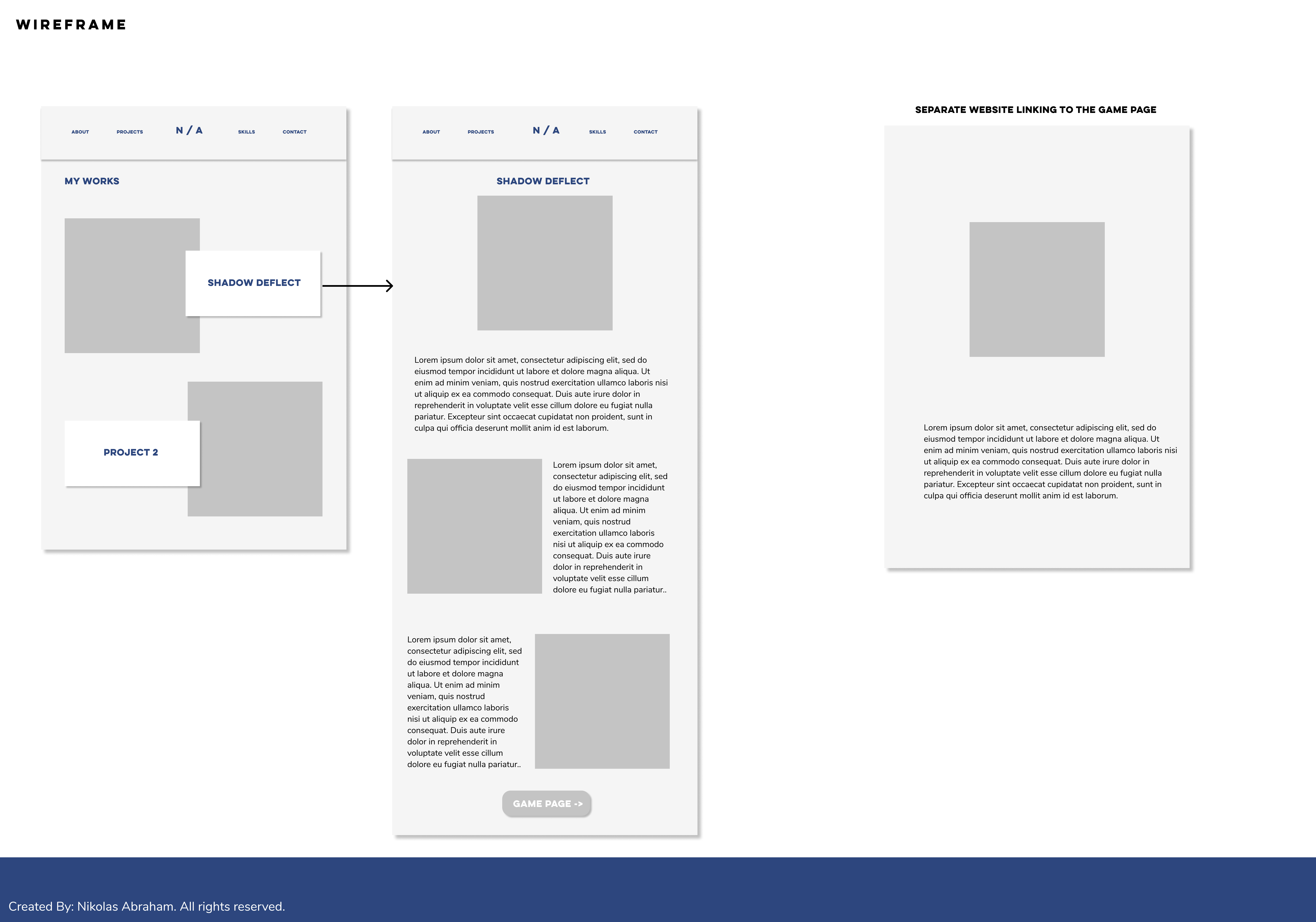 project wireframe 2